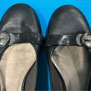 Joan & David CIRCA Black Flats with Buckle Detail